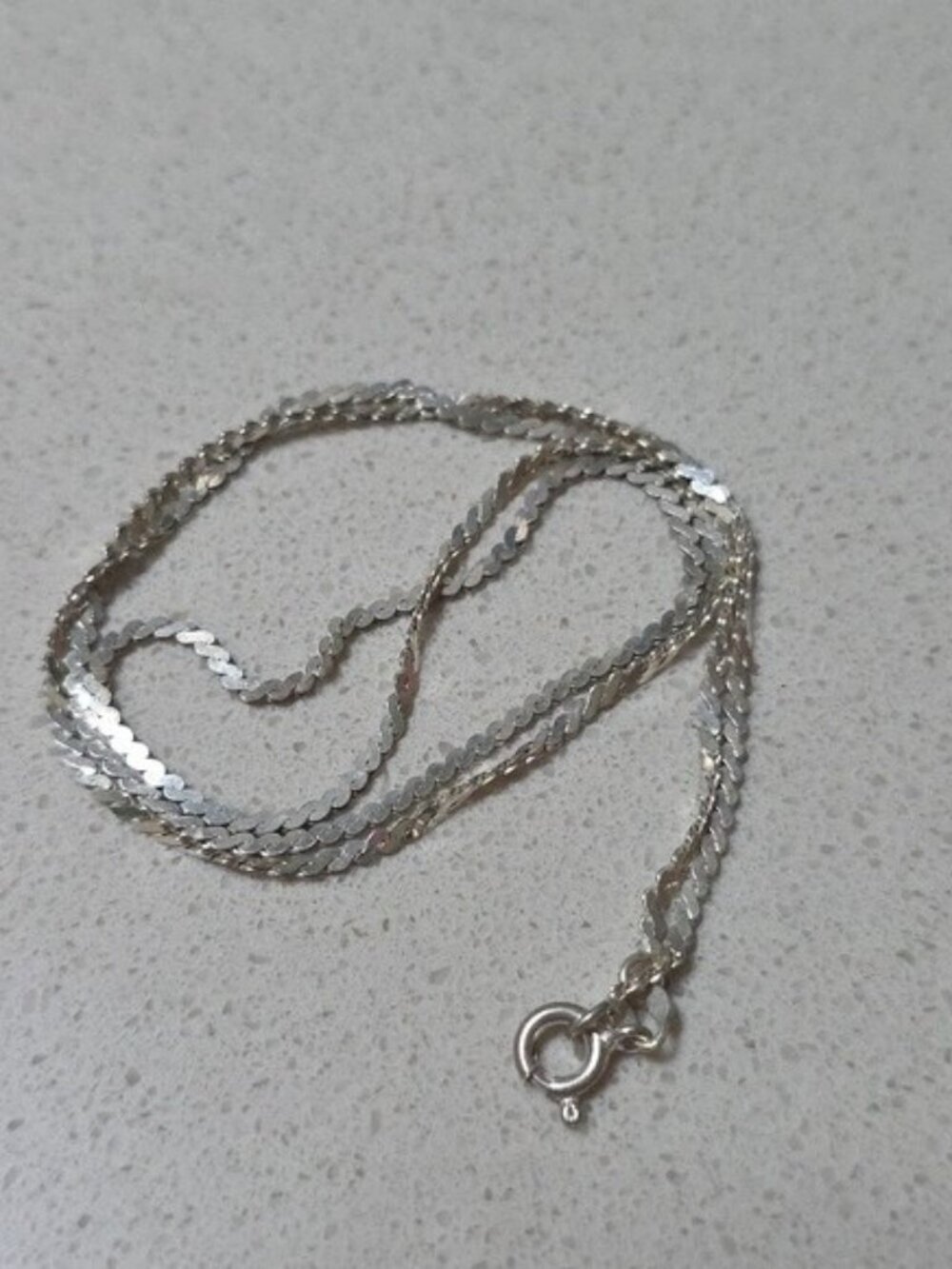sterling silver 925 long layering chain necklace 12 inch singapore twisted curb